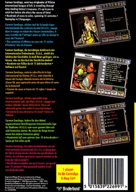 Where in Time Is Carmen Sandiego (USA, Europe) (En,Fr,De,Es,It) box cover back